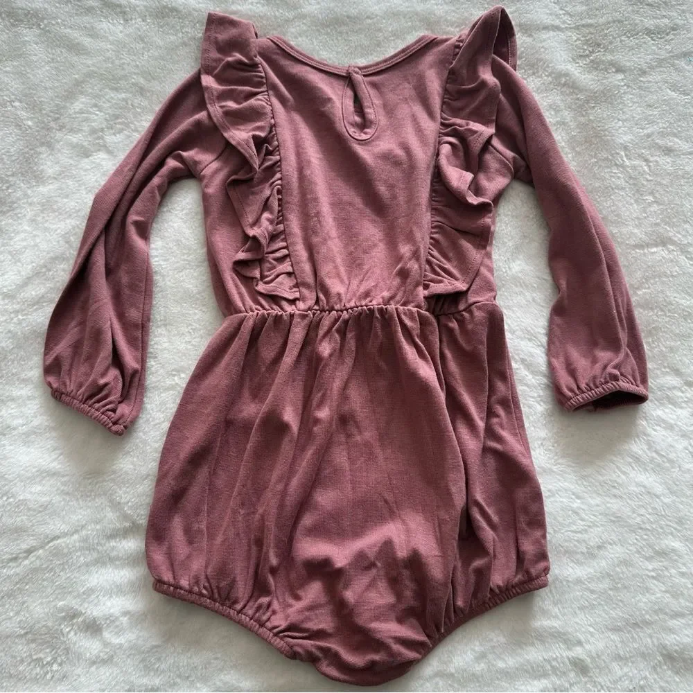 Kyte Baby Long Sleeve Bubble Romper Dusty Rose Size 2T